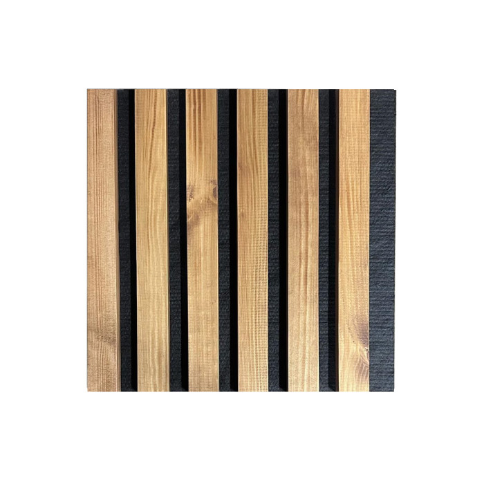 Panel de pared de madera natural 2700 x 300mm (Roble dorado-Negro)